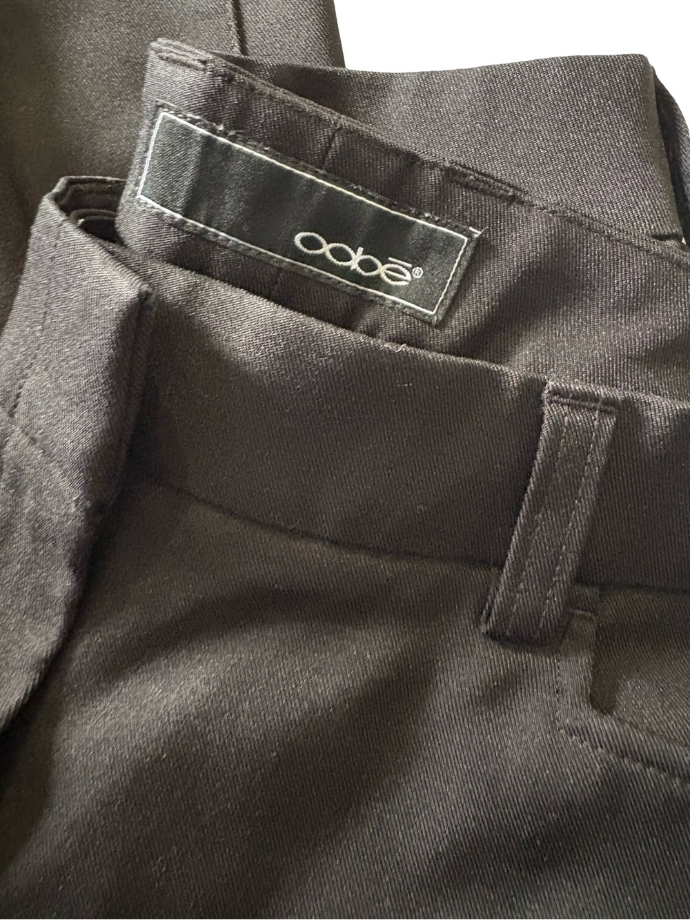CAbi Black Tailored Straight-Leg Trousers